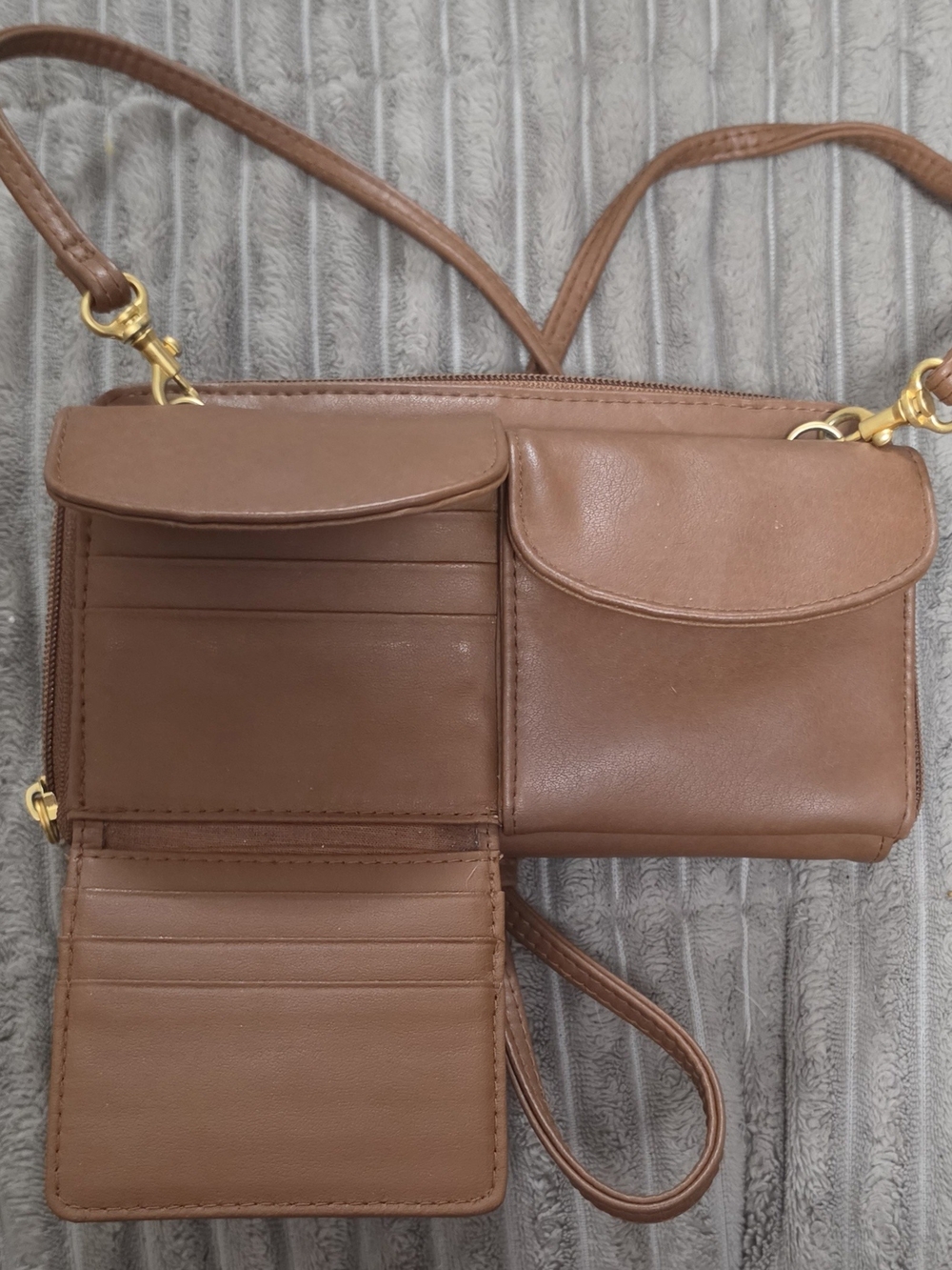 Rosetti tan leather crossbody with gold logo detail - Picture 4 of 4